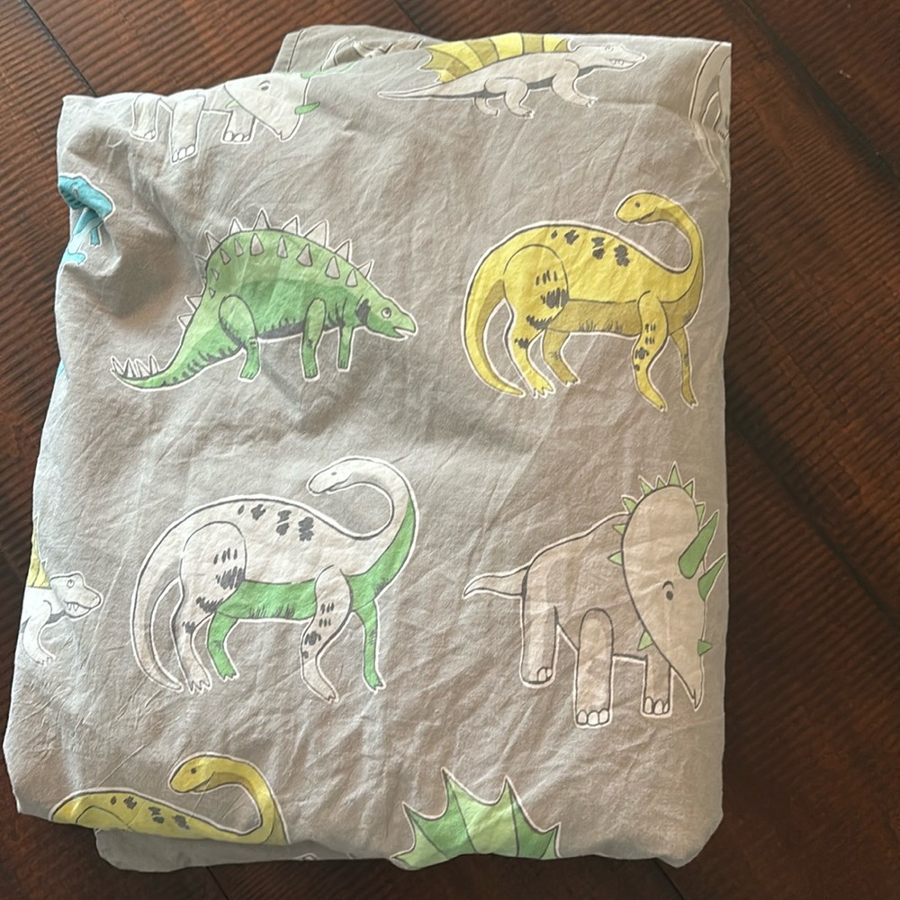 Full-Queen duvet cover. Dinosaur print.